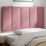vidaXL Coussin de tête de lit rose 100 cm velours