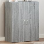 vidaXL Armoire de classement sonoma gris bois d'ingénierie