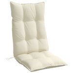 vidaXL Coussins de chaise à dossier haut lot de 4 crème tissu oxford