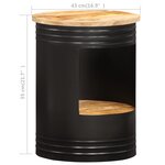 vidaXL Table basse 43x55 cm bois de manguier solide