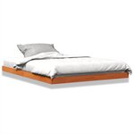 vidaXL Cadre de lit cire marron 140x190 cm bois de pin massif
