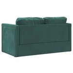 vidaXL Canapé-lit 2 en 1 vert foncé 122x204x55 cm velours