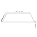 vidaXL Dessus de table carré Verre trempé 800 x 800 mm