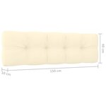 vidaXL Banc de jardin avec coussins crème 179 cm Pin imprégné