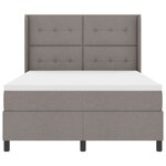 vidaXL Lit à ressort avec matelas et LED Taupe 140x200 cm Tissu