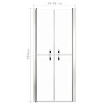vidaXL Porte de douche ESG transparent 91x190 cm