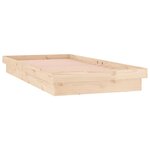 vidaXL Cadre de lit à LED sans matelas 90x200 cm bois massif