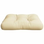 vidaXL Coussin de palette crème 58x58x10 cm tissu