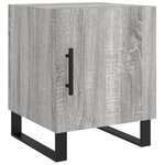 vidaXL Tables de chevet 2 Pièces sonoma gris 40x40x50cm bois d'ingénierie