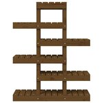 vidaXL Support à plantes Marron miel 85x25x109 5 cm Bois massif pin