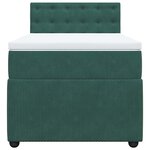 vidaXL Sommier à lattes de lit avec matelas Vert foncé 100x200 cm