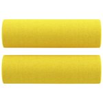 vidaXL Ensemble de canapés 3 Pièces avec coussins jaune clair tissu