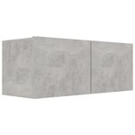 vidaXL Ensemble de meubles TV 4 Pièces Gris béton Bois d'ingénierie