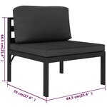Salon de jardin meuble d'extérieur ensemble de mobilier 8 pièces avec coussins aluminium anthracite 02_0017464