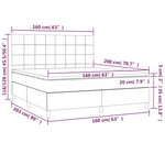 vidaXL Sommier à lattes de lit avec matelas Taupe 160x200 cm Tissu