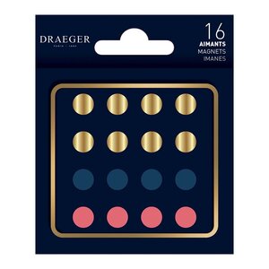 16 Aimants - Or/Bleu/Rose
