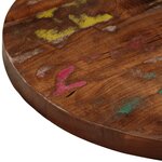 vidaXL Dessus de table Ø 60x2 5 cm rond bois massif de récupération