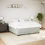 vidaXL Cadre de lit sans matelas gris clair 180x200 cm velours