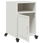 vidaXL Tables de chevet 2 Pièces blanc 36x39x59 cm acier