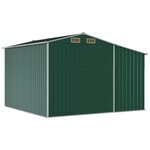 vidaXL Abri de jardin vert 277x279x179 cm acier galvanisé