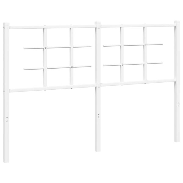vidaXL Tête de lit métal blanc 140 cm