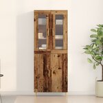 vidaXL Buffet en bois ancien 69.5x34x180 cm en bois reconstitué