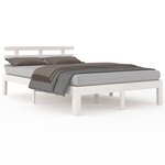 vidaXL Cadre de lit sans matelas blanc bois massif 120x200 cm