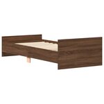 vidaXL Cadre de lit sans matelas chêne marron 90x190cm bois ingénierie
