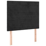vidaXL Sommier à lattes de lit avec matelas LED Noir 120x200cm Velours
