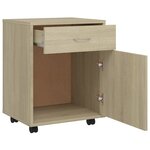 vidaXL Armoire à roulettes Chêne sonoma 45x38x54 cm Bois d’ingénierie