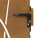 vidaXL Portail de jardin 85x175 cm acier corten conception d'herbe