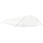 vidaXL Serre avec cadre en acier blanc 144 m² 24x6x2 85 m