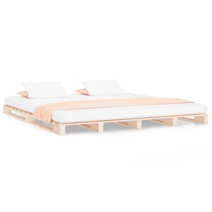 vidaXL Lit de palette 140x190 cm bois de pin massif