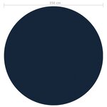 vidaXL Film solaire de piscine flottant PE 356 cm Noir et bleu