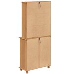Hutch vidaXL « ASKIM » Marron doré 91x40x199 5 cm Bois massif Pin