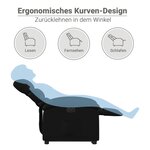 vidaXL Fauteuil inclinable électrique noir similicuir