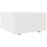 vidaXL Jardinière blanc 90x90x49 5 cm bois de pin massif