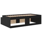 vidaXL Cadre de lit de rangement Chêne Noir 100x200 cm