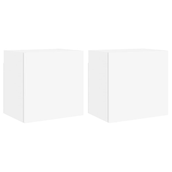 vidaXL Meubles TV muraux 2 Pièces blanc 40 5x30x40 cm bois d'ingénierie