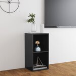 vidaXL Meuble TV gris brillant 72x35x36 5 cm bois d’ingénierie