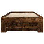 vidaXL Cadre de lit sans matelas chêne fumé 90x190cm bois d'ingénierie