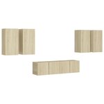 vidaXL Ensemble de meubles TV 6 Pièces Chêne sonoma Bois d'ingénierie