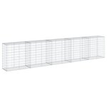 vidaXL Panier gabion avec couvercle 500x50x100 cm fer galvanisé