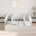 Cadre de lit de rangement vidaXL Blanc 150x200 cm
