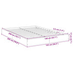 vidaXL Cadre de lit sans matelas chêne sonoma 140x200 cm