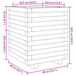 vidaXL Jardinière blanc 40x40x49 5 cm bois de pin massif