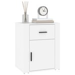 vidaXL Table de chevet Blanc 50x36x60 cm Bois d'ingénierie
