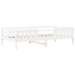 vidaXL Cadre de lit avec toit blanc 90x190 cm bois massif de pin