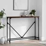 vidaXL Table console chêne fumé 102x22 5x75 cm bois d'ingénierie