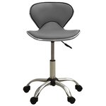 vidaXL Chaise de bureau Gris Similicuir